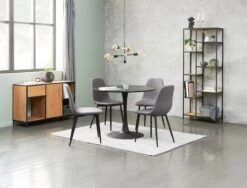 Table RINGSTED Ø100 Placage Frêne Noir -Magasin De Meubles 144312