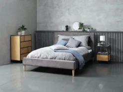 Commode 6 Tiroirs TRAPPEDAL Chêne/noir -Magasin De Meubles 146859