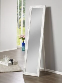 Miroir Sur Pied NORDBORG 40×160 Blanc -Magasin De Meubles 148561