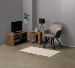 Fauteuil ONSEVIG Velours Gris/noir -Magasin De Meubles 149370