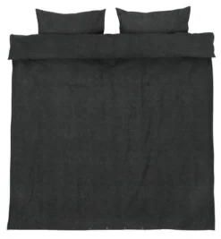 Parure De Lit Flanelle VITA 240x220 Gris Foncé