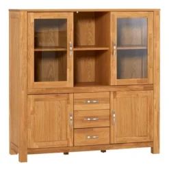 Royal Oak Vitrine HAGE 2+2 Portes 3 Tiroirs Chêne