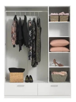 Armoire ELLESTED 144x200 Blanc -Magasin De Meubles 160185