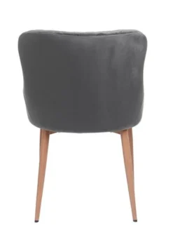 Chaise PEBRINGE Velours Gris/chêne -Magasin De Meubles 162086