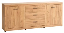 Buffet LINTRUP 2 Portes 3 Tiroirs Chêne