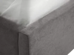 Cadre De Lit AGERFELD 140x200 Tissu Gris Foncé -Magasin De Meubles 162279