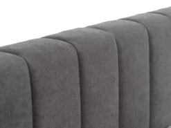 Cadre De Lit AGERFELD 140x200 Tissu Gris Foncé -Magasin De Meubles 162281