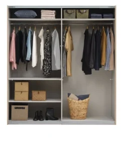 Armoire SALTOV 204x222 Chêne/noir -Magasin De Meubles 162317