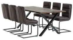 Chaise ULSTRUP Tissu Gris Anthracite/noir -Magasin De Meubles 163592