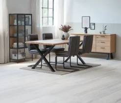 Vitrine TRAPPEDAL Chêne/noir -Magasin De Meubles 165016