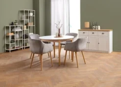 Buffet MARKSKEL 3 Portes Blanc/coloris Chêne -Magasin De Meubles 165040 1