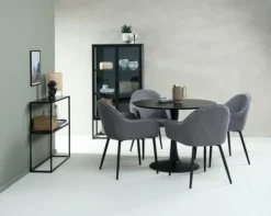 Vitrine VIRUM 2 Portes Noir -Magasin De Meubles 165165