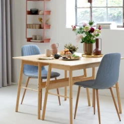 Chaise JONSTRUP Bleu Clair/chêne -Magasin De Meubles 166689