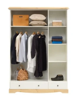 Armoire ROLD 154x216 Blanc/pin -Magasin De Meubles 179680
