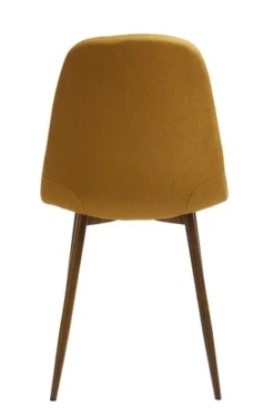 Chaise JONSTRUP Tissu Curry/coloris Chêne Foncé -Magasin De Meubles 182097