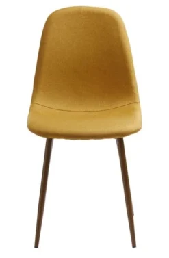 Chaise JONSTRUP Tissu Curry/coloris Chêne Foncé -Magasin De Meubles 182099