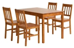 TYLSTRUP L118 Table Coloris Café + 4 TYLSTRUP Chaises Café
