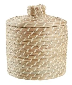 Boîte Rangement NICOLAI Ø20xH23cm Paille