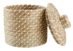Boîte Rangement NICOLAI Ø20xH23cm Paille -Magasin De Meubles 182706