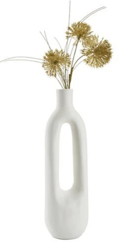 Vase INGEMAR L10xL8xH34cm Blanc 8 Vase INGEMAR L10xL8xH34cm Blanc -Magasin De Meubles 182716