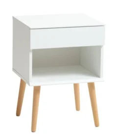 Table De Nuit KORSVANG 1 Tiroir Blanc