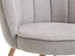 Fauteuil HOLMDRUP Gris/chêne -Magasin De Meubles 185428
