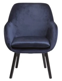 Fauteuil UDSBJERG Velours Bleu -Magasin De Meubles 185434