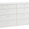 Commode 4+4 Tiroirs BRODAL Blanc