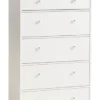 Commode 5 Tiroirs FREDENSBORG Blanc
