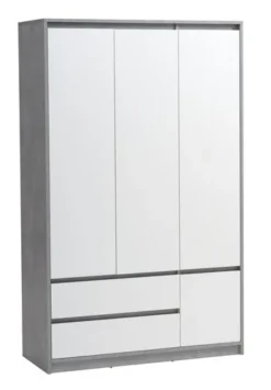 Armoire BILLUND 119x193 Blanc/béton