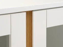 Vitrine FENSMARK 2 Portes Blanc/chêne -Magasin De Meubles 185956