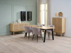 Chaise RISSKOV Tissu Gris Clair/noir -Magasin De Meubles 186210 1