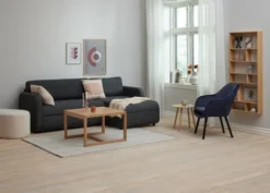 Fauteuil UDSBJERG Velours Bleu -Magasin De Meubles 186223 3