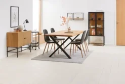 Étagère Murale TRAPPEDAL 2 Pcs/pqt Coloris Chêne/noir -Magasin De Meubles 186231