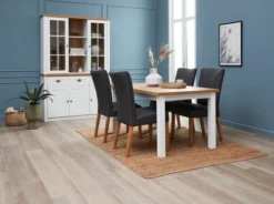 Buffet MARKSKEL 3 Portes Blanc/coloris Chêne -Magasin De Meubles 186936 1