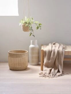 Vase GUSTAF Ø18xH47cm Blanc -Magasin De Meubles 188181 2