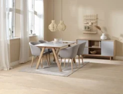 Royal Oak Buffet EGEBJERG 2 Tiroirs/1 Porte Gris/chêne -Magasin De Meubles 189177 1