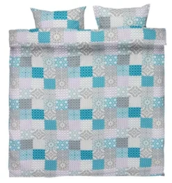 Parure De Lit Seersucker ANNAMARIA 240x220 Bleu