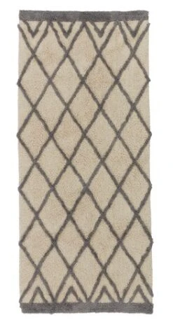 Tapis PENGEURT 70x160 Blanc Cassé/gris