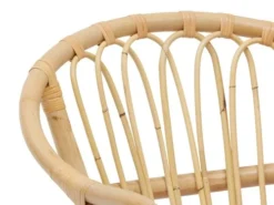 Fauteuil LISELEJE Dossier Bas Naturel -Magasin De Meubles 198317