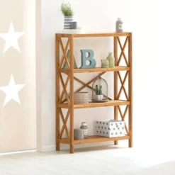 Royal Oak Étagère JANNERUP Large 4 Tablettes Chêne -Magasin De Meubles 200163