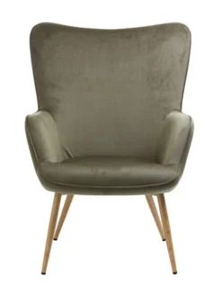 Fauteuil HUNDESTED Velours Côtelé Vert -Magasin De Meubles 201608