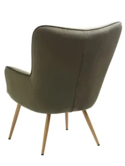 Fauteuil HUNDESTED Velours Côtelé Vert -Magasin De Meubles 201609