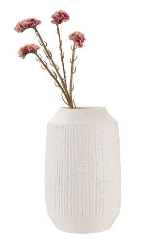 Vase CHRISTIAN Ø21xH33cm Blanc 2 Vase CHRISTIAN Ø21xH33cm Blanc – Image 2