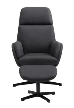 Fauteuil A/repose-pieds TANKEDAL Gris Foncé -Magasin De Meubles 212360