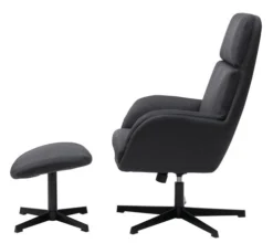 Fauteuil A/repose-pieds TANKEDAL Gris Foncé -Magasin De Meubles 212361