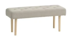 Banc HAGEBRO Tissu Sable/coloris Chêne