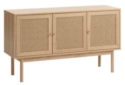 Buffet HALMSTAD 3 Portes Polyrotin/coloris Chêne