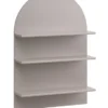 Étagère Murale ALKEN 3 Tablettes Gris Chaud