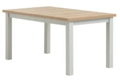 Table MARKSKEL 150/193 Coloris Gris Clair/chêne